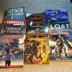 Lot of books, military war themed